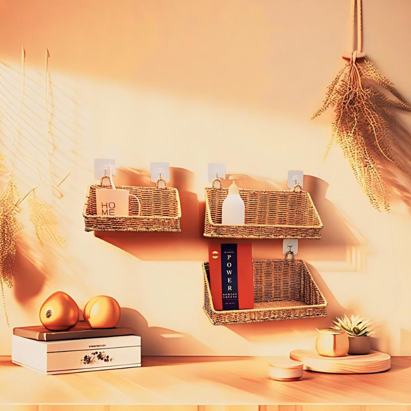 Woven Rattan Hanging Storage B - огляд і ціна Kitchen Gadgets Rack Storage