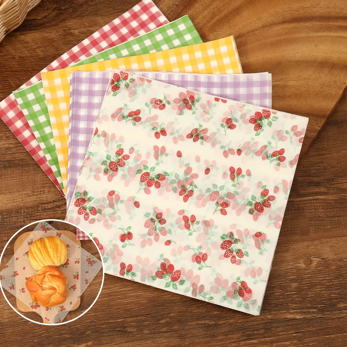 50Pcs Oilproof Wrapping Paper  - огляд і ціна Kitchen Gadgets Gifts