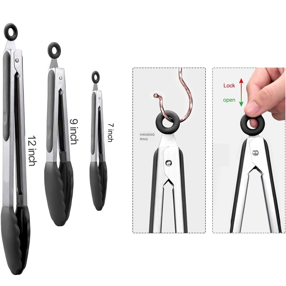 Silicone BBQ Grilling Tongs Ki - огляд і ціна Kitchen Gadgets Gifts