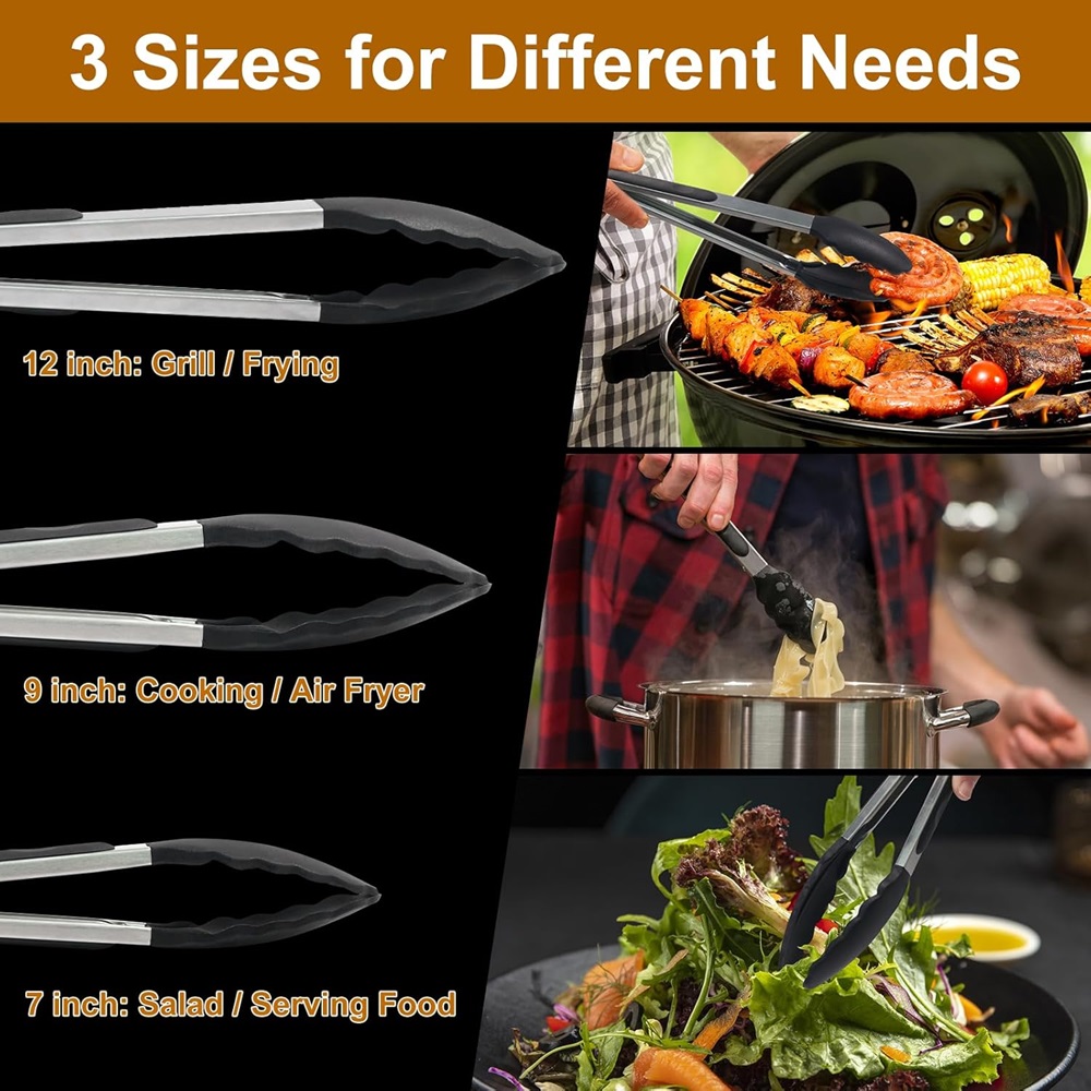Silicone BBQ Grilling Tongs Ki - огляд і ціна Kitchen Gadgets Gifts