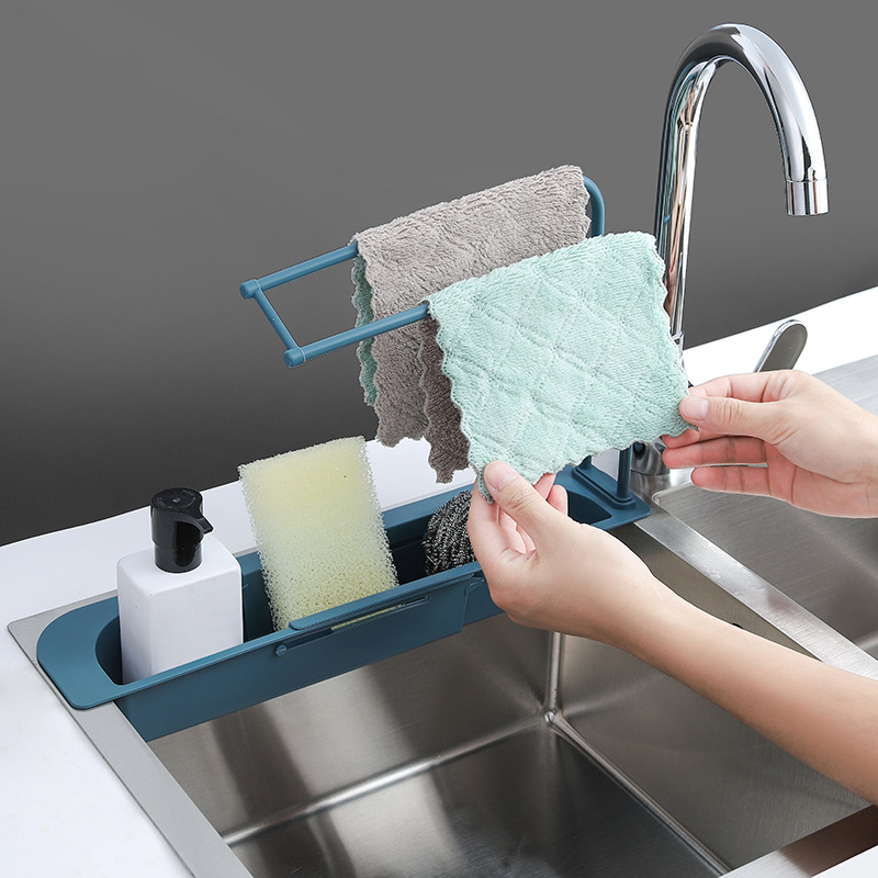 Telescopic Sink Shelf Kitchen  - огляд і ціна Kitchen Gadgets Rack Storage