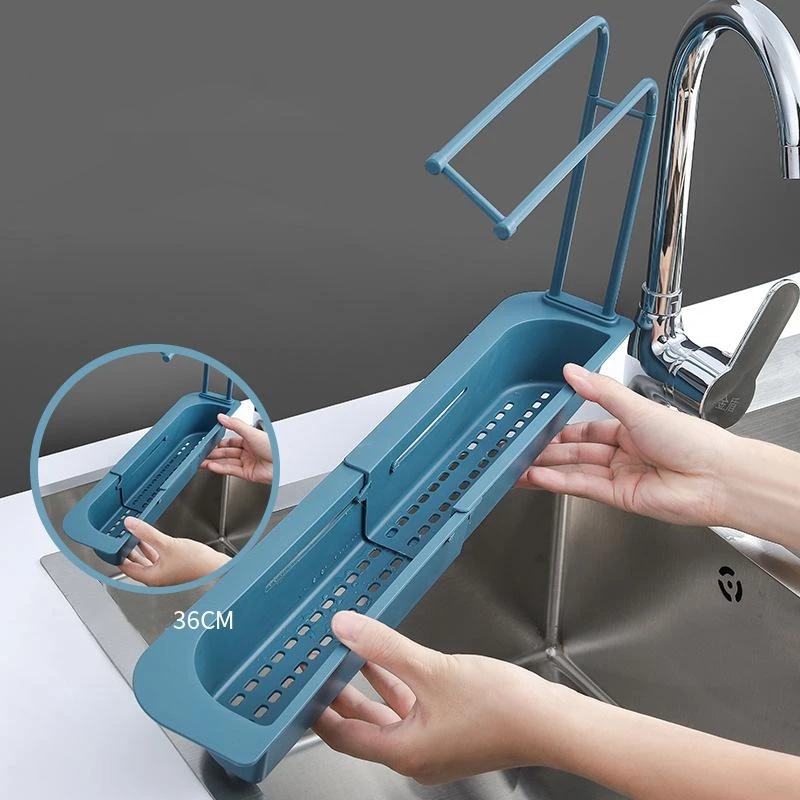 Telescopic Sink Shelf Kitchen  - огляд і ціна Kitchen Gadgets Rack Storage