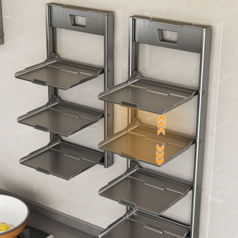 Foldable Wall Suction Cup Stor - огляд і ціна Kitchen Gadgets Rack Storage