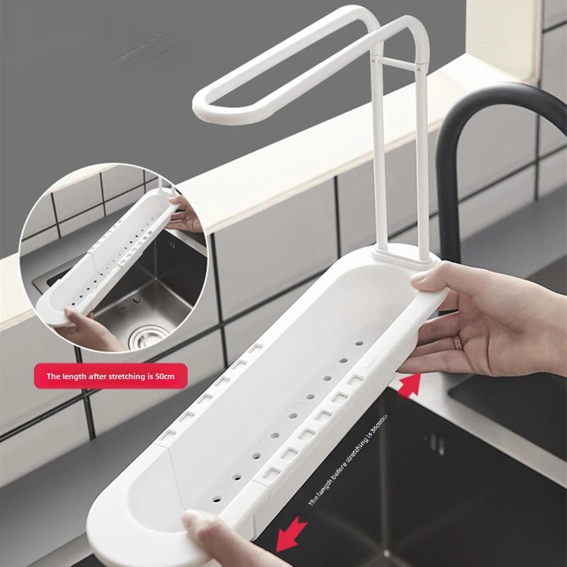 Telescopic Shelf Drain Water R - огляд і ціна Kitchen Gadgets Rack Storage
