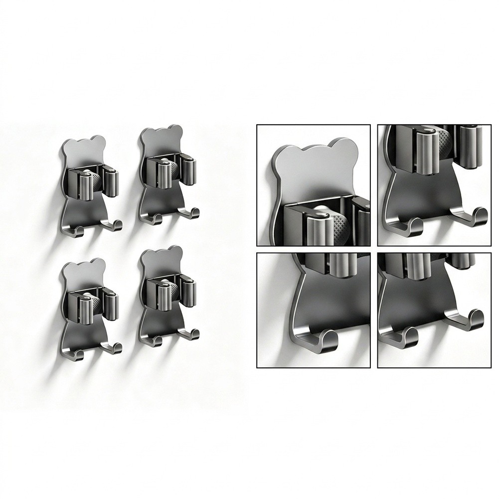 Automatic Clamping Mop Holder  - огляд і ціна Kitchen Gadgets Rack Storage